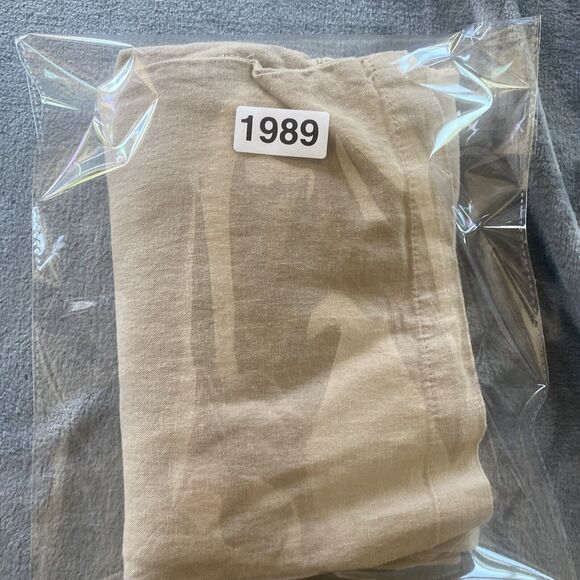 PER SE Pants Womens 6  Beige Linen Drawstring Pull On Lagenlook Beach - Picture 12 of 12